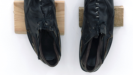 Gareth Moore Uncertain Pilgrimage; Smugglers Shoes, 2006-2007 [photo: National Gallery of Canada, Ottawa. Photo courtesy of Catriona Jeffries Gallery]